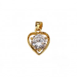 Pendant with zircons Lux 19x12mm 1pcs. (F12L3128) 