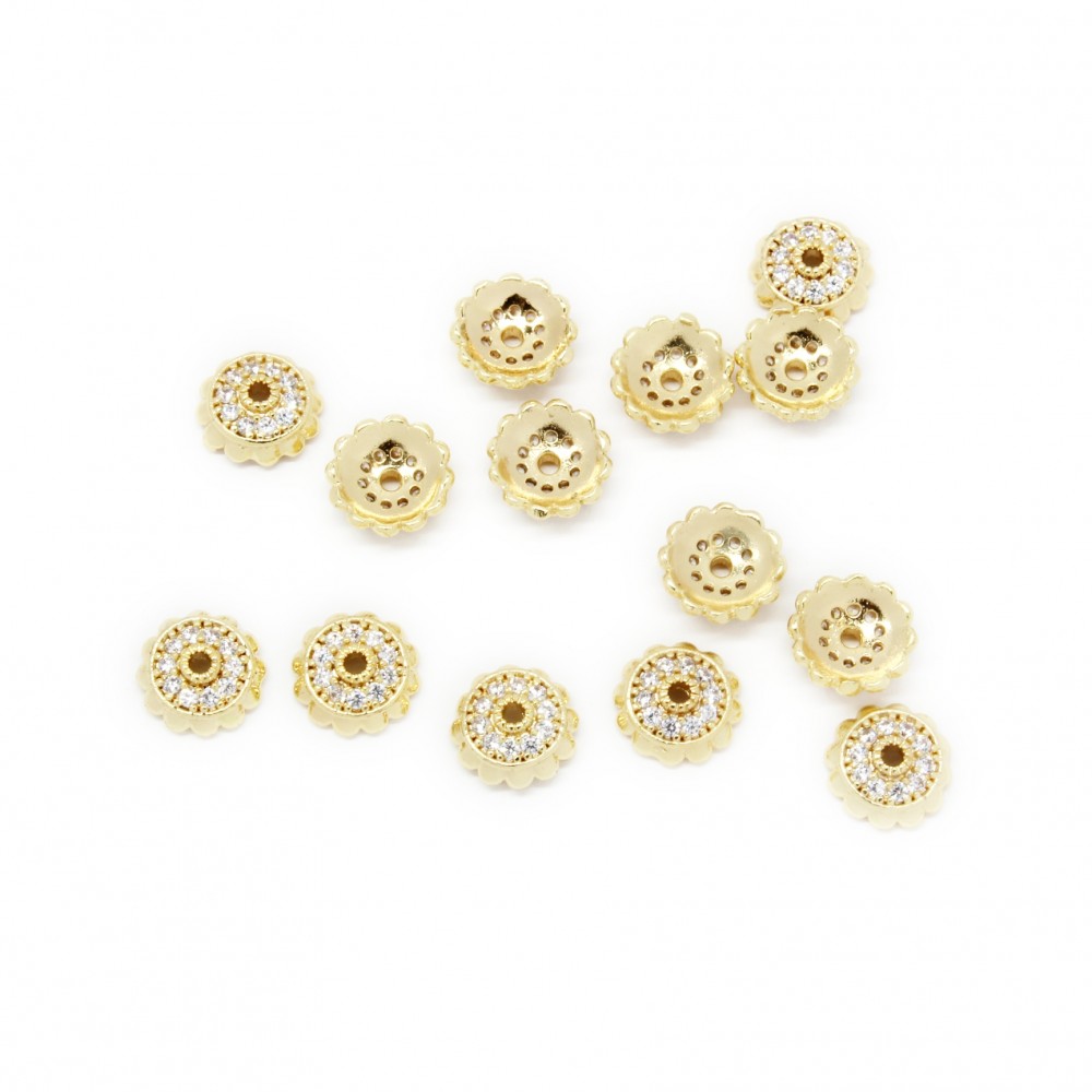 Bead cap "LUX" 7mm 2pcs. (F06L3012)