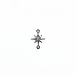 Pendant with zircons Lux 10x10mm 1pcs. (F12L1070) 