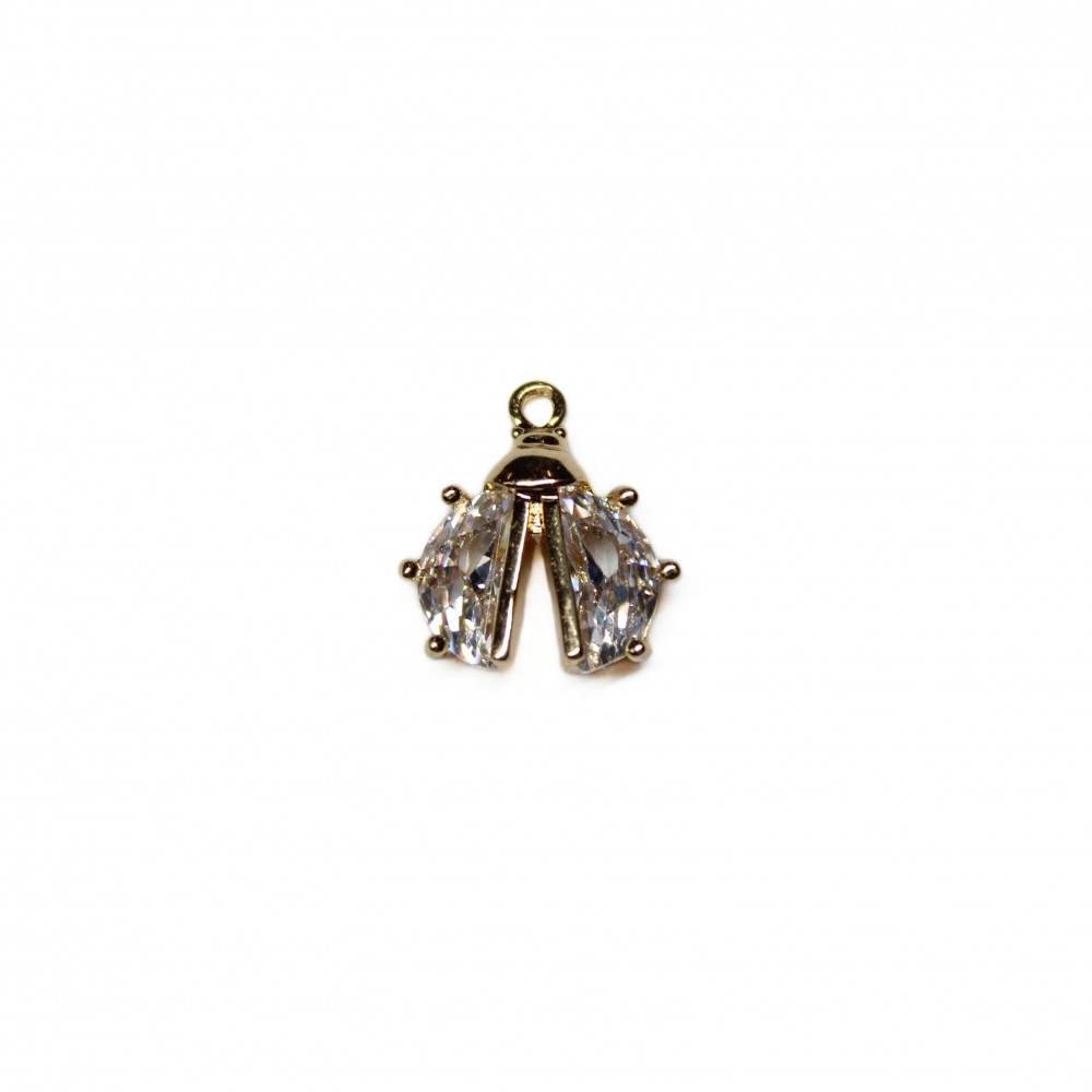 Pendant with zircons Lux 13x10mm 1pcs. (F12L3093) 