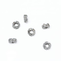 Spacer with zircons "LUX"  8x3mm 2pcs. (F13L1203) 