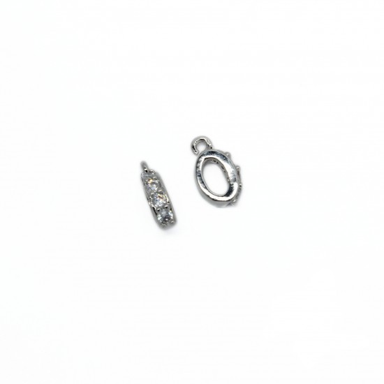 "LUX" spacer with loop (Bail) 10x6mm 1pcs. (F18L1008) 