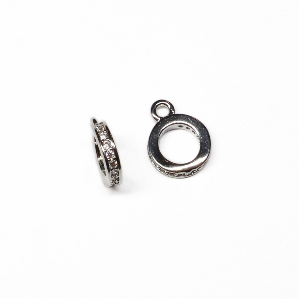 "LUX" spacer with loop (Bail) 10x8mm 1pcs. (F18L1009)