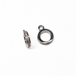 "LUX" spacer with loop (Bail) 10x8mm 1pcs. (F18L1009) 