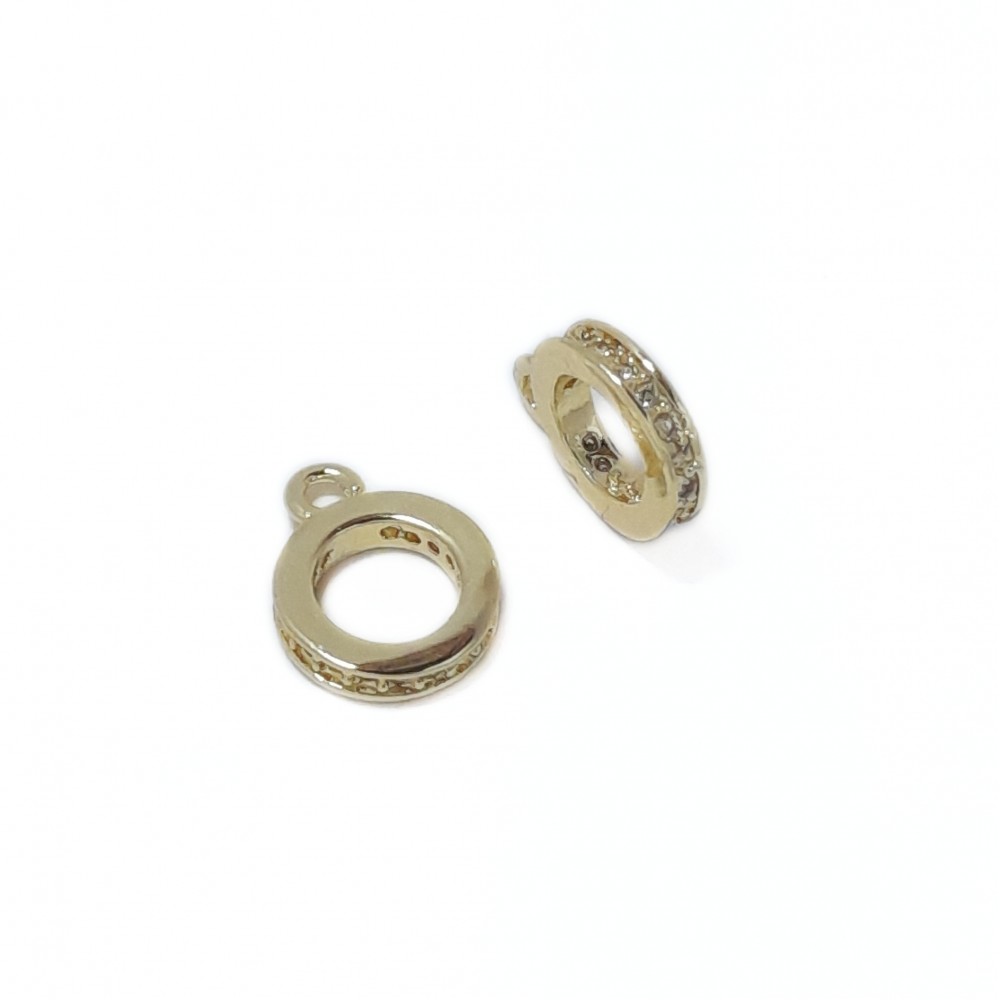 "LUX" spacer with loop (Bail) 10x8mm 1pcs. (F18L3008)