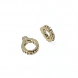 "LUX" spacer with loop (Bail) 10x8mm 1pcs. (F18L3008) 