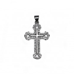 Pendant with zircons Lux 34x19mm 1pcs. (F12L1074) 