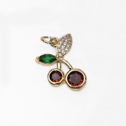 Pendant with zircons Lux 20x10mm 1pcs. (F12L3119) 