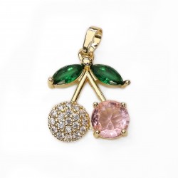 Pendant with zircons Lux 28x18mm 1pcs. (F12L3120) 