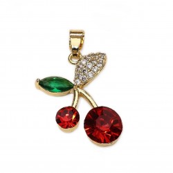 Pendant with zircons Lux 28x18mm 1pcs. (F12L3121) 