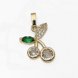 Pendant with zircons Lux 24x13mm 1pcs. (F12L3124) 