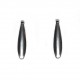 Stainless steel earrings 20x11mm 2pcs. (F02N1031) 