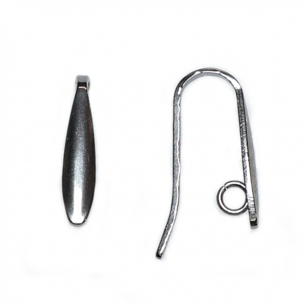 Stainless steel earrings 20x11mm 2pcs. (F02N1031) 