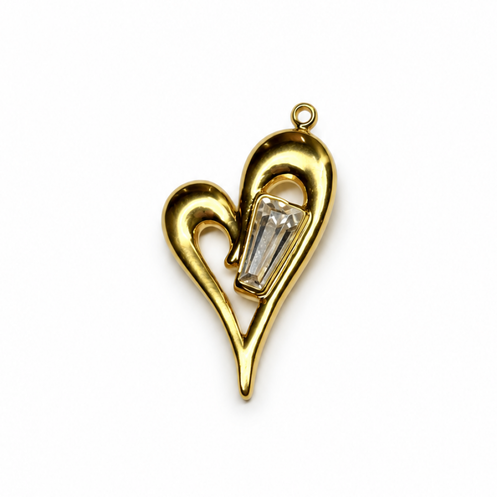 Pendant stainless steel 25×16 mm