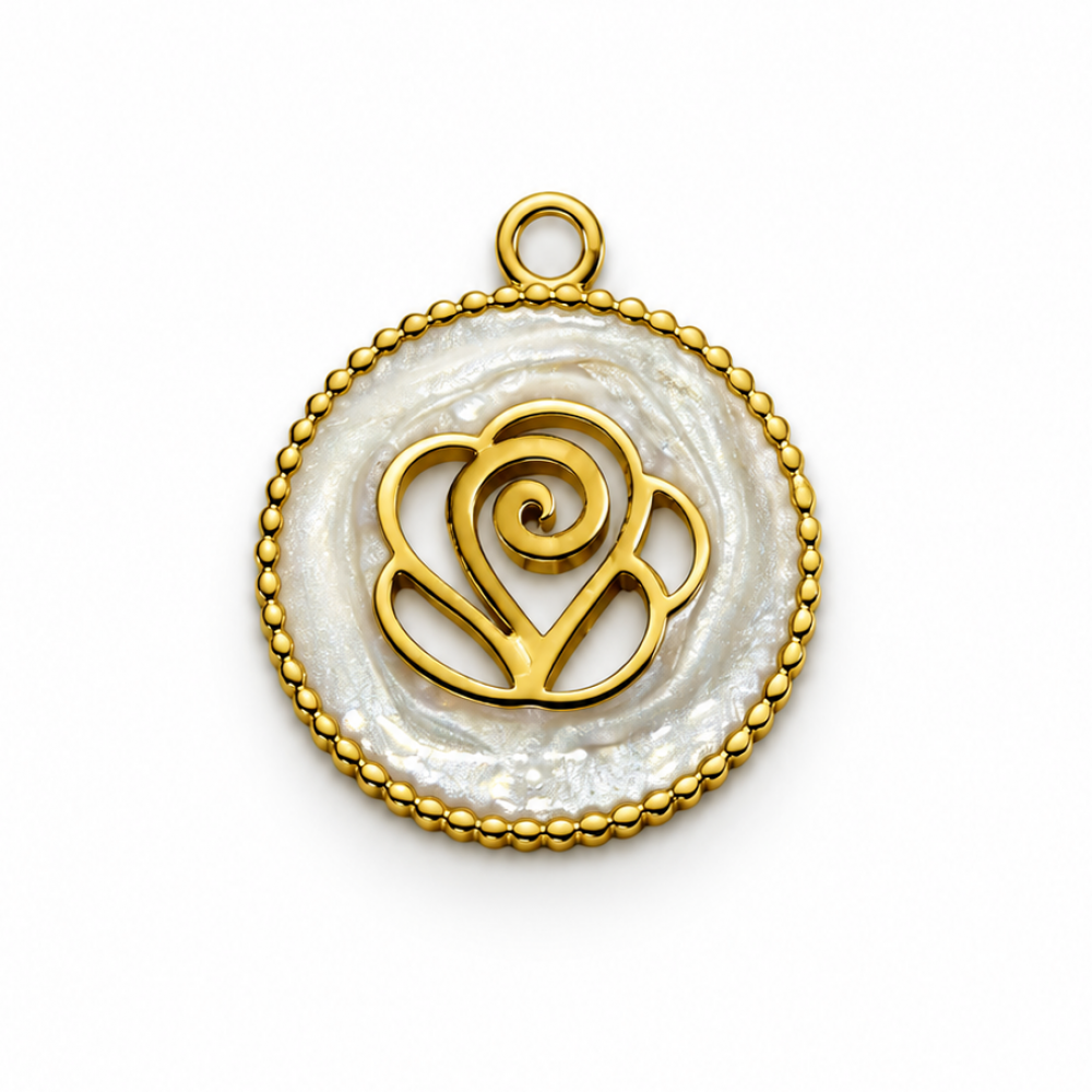 Pendant stainless steel 17×15 mm