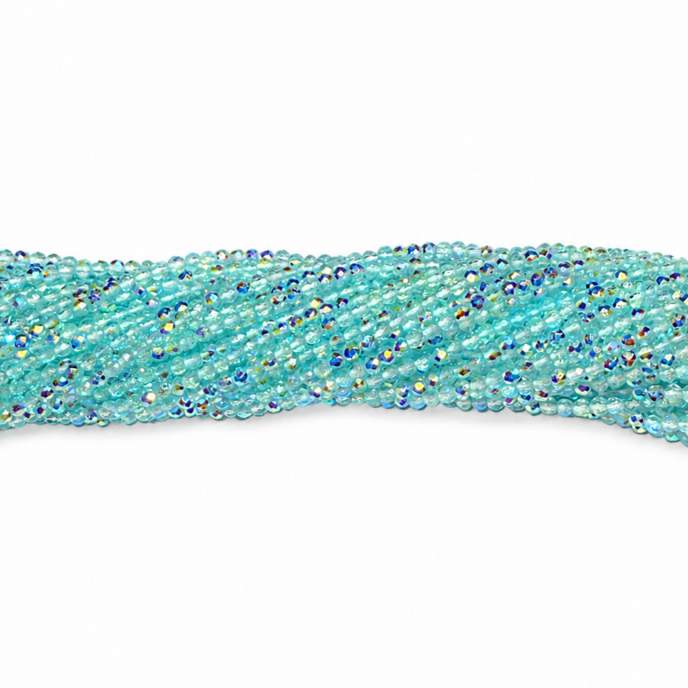 Faceted glass crystals 2×2 mm