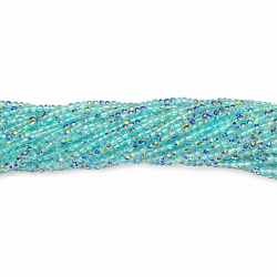 Faceted glass crystals 2×2 mm
