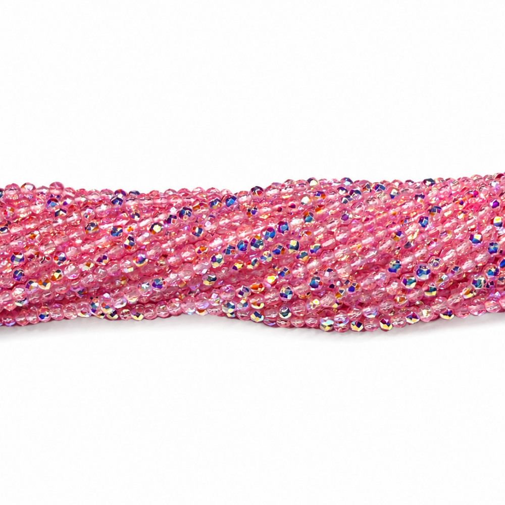 Faceted glass crystals 2×2 mm