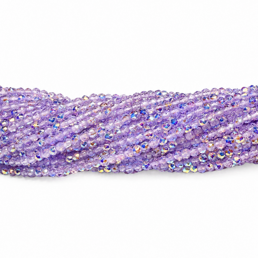Faceted glass crystals 2×2 mm