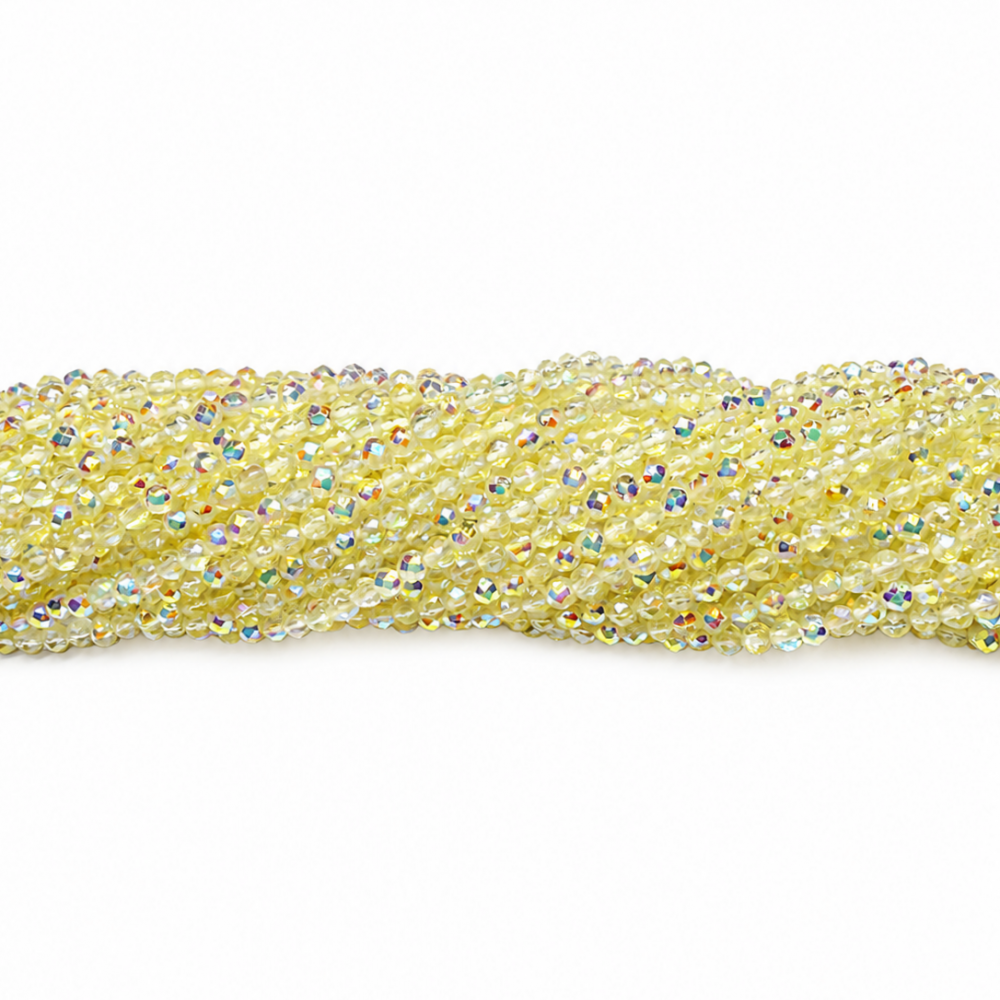 Faceted glass crystals 2×2 mm