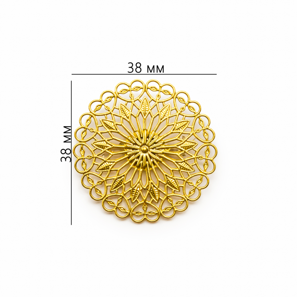 Brooch base 38х38mm 1pcs. 