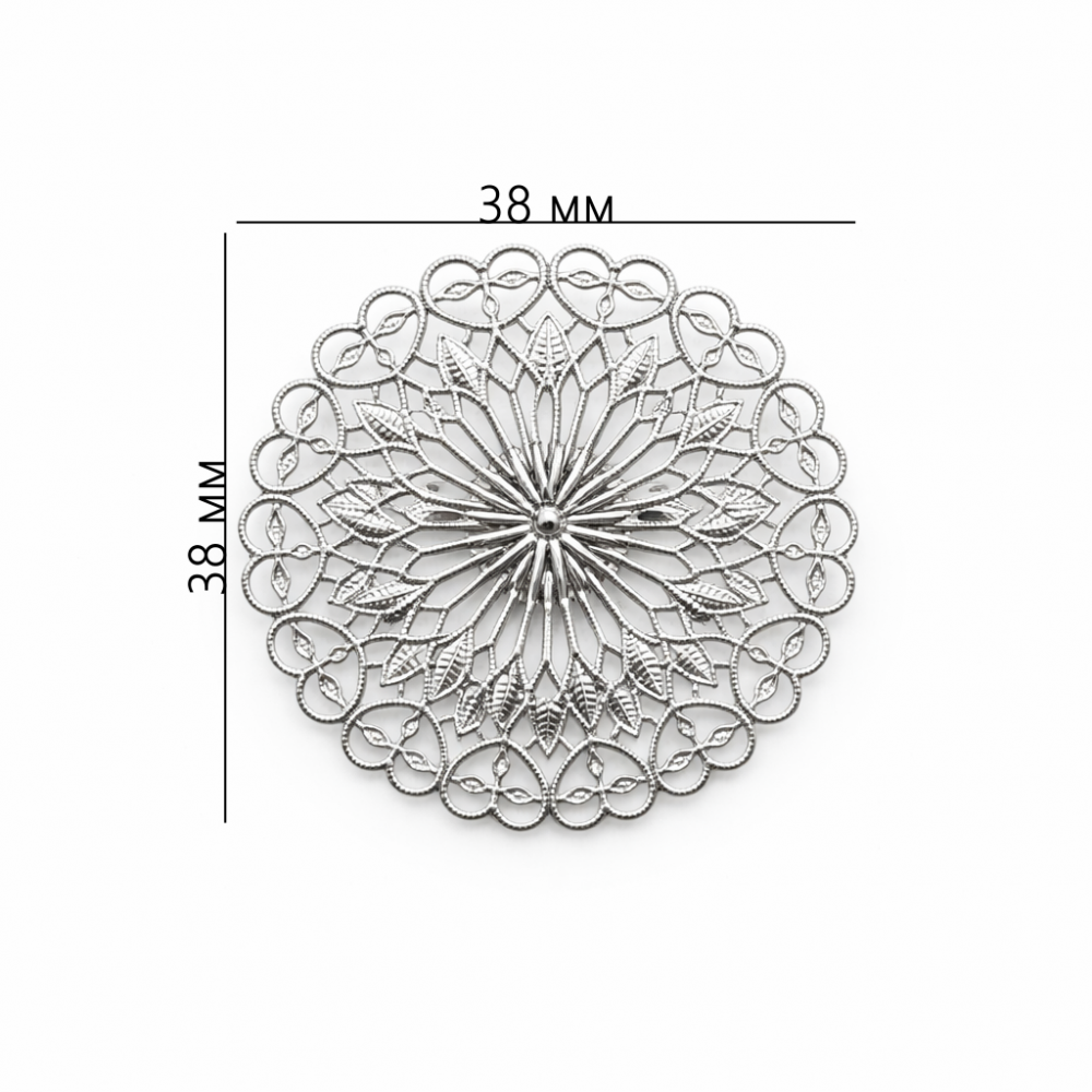 Brooch base 38х38mm 1pcs. 