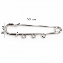 Brooch base 50x16mm 1pcs