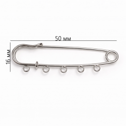 Brooch base 50x16mm 1pcs