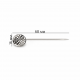 Brooch base 68x16mm 1pcs