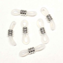Silicone eyeglass connectors ~22x6mm 6 psc. (F17M0003)