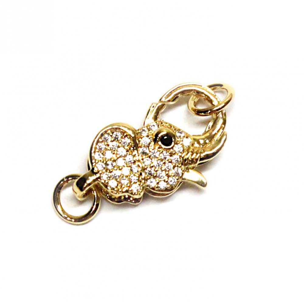 Clasp with zircons Lux 25x13mm 1pcs. (F01L3016) 