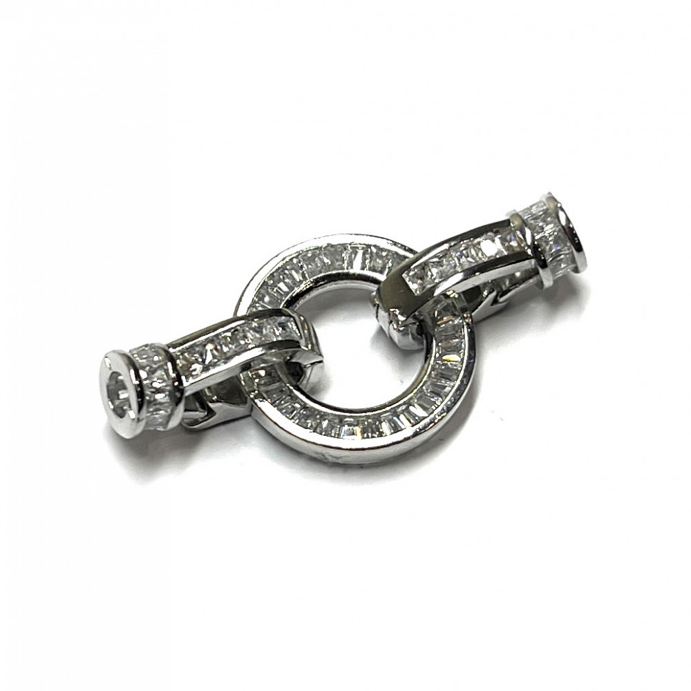 Clasp with zircons Lux 35x16mm 1pcs. (F01L1021) 