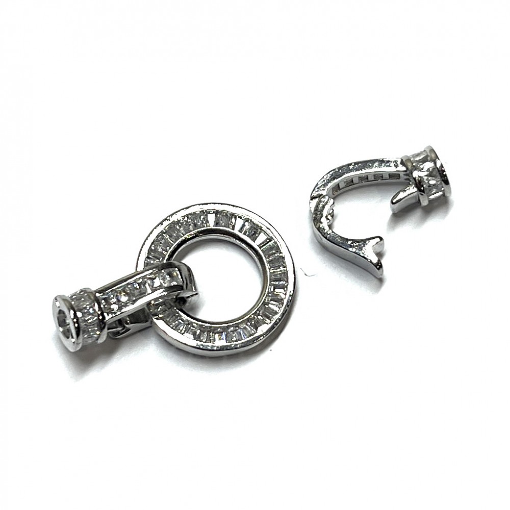 Clasp with zircons Lux 35x16mm 1pcs. (F01L1021) 