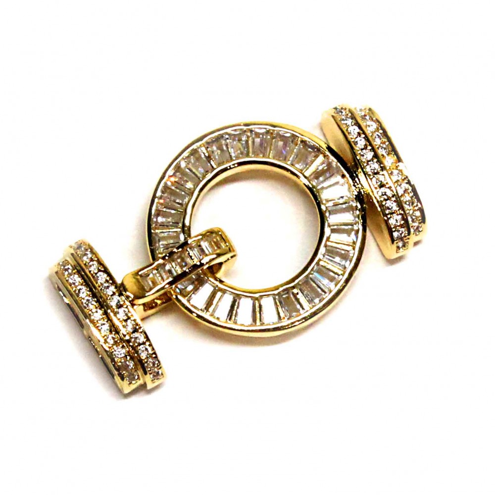 Clasp with zircons Lux 35x20mm 1pcs. (F01L3017) 