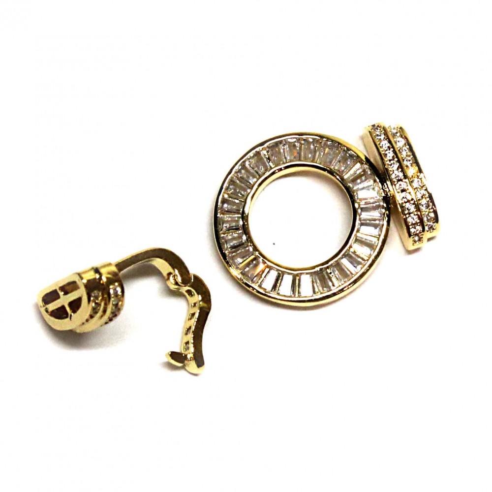 Clasp with zircons Lux 35x20mm 1pcs. (F01L3017) 