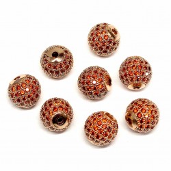 Perlen mit Zirkonen "LUX" 10mm 1pcs. (F13L4101)