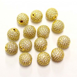 Spacer with zircons Lux 12mm 1pcs. (F13L3120)