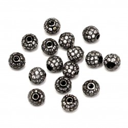 Spacer with zircons "LUX" 6mm 1pcs. (F13L7141)