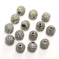 Spacer with zircons "LUX" 8mm 1pcs. (F13L1134)