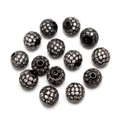 Spacer with zircons "LUX" 8mm 1pcs. (F13L7134)