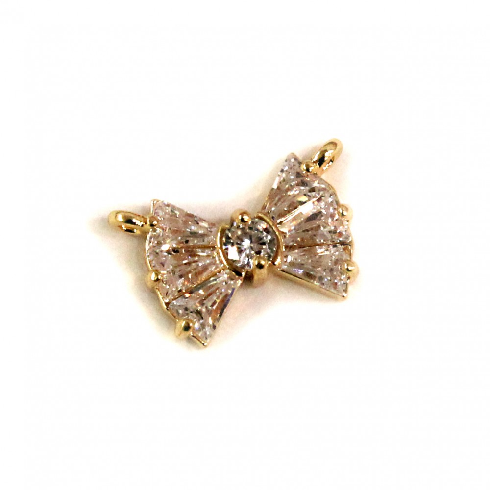 Spacer with zircons Lux 14x9mm 1pcs. (F13L3001) 