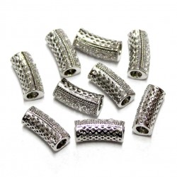 Spacer with zircons "LUX" 13x6mm 1pcs. (F13L1051)