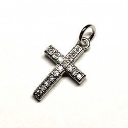 Pendant with zircons Lux 19x10mm 1pcs. (F12L1056) 