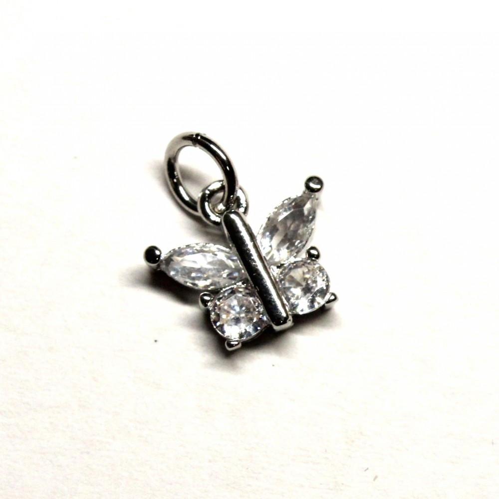 Pendant with zircons Lux 12x10mm 1pcs. (F12L1057) 