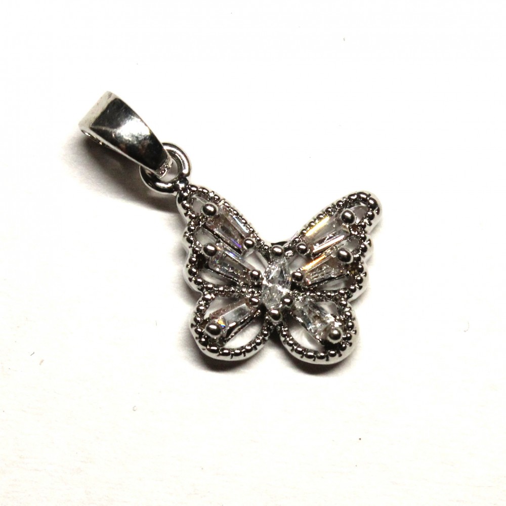 Pendant with zircons Lux 20x12mm 1pcs. (F12L1059)