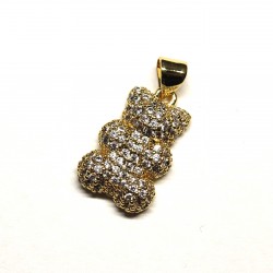 Pendant with zircons Lux 20x12mm 1pcs. (F12L3086) 