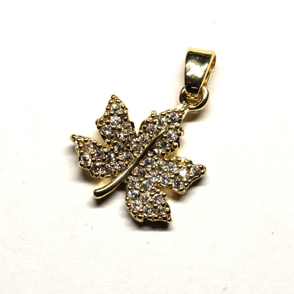 Pendant with zircons Lux 20x13mm 1pcs. (F12L3087)