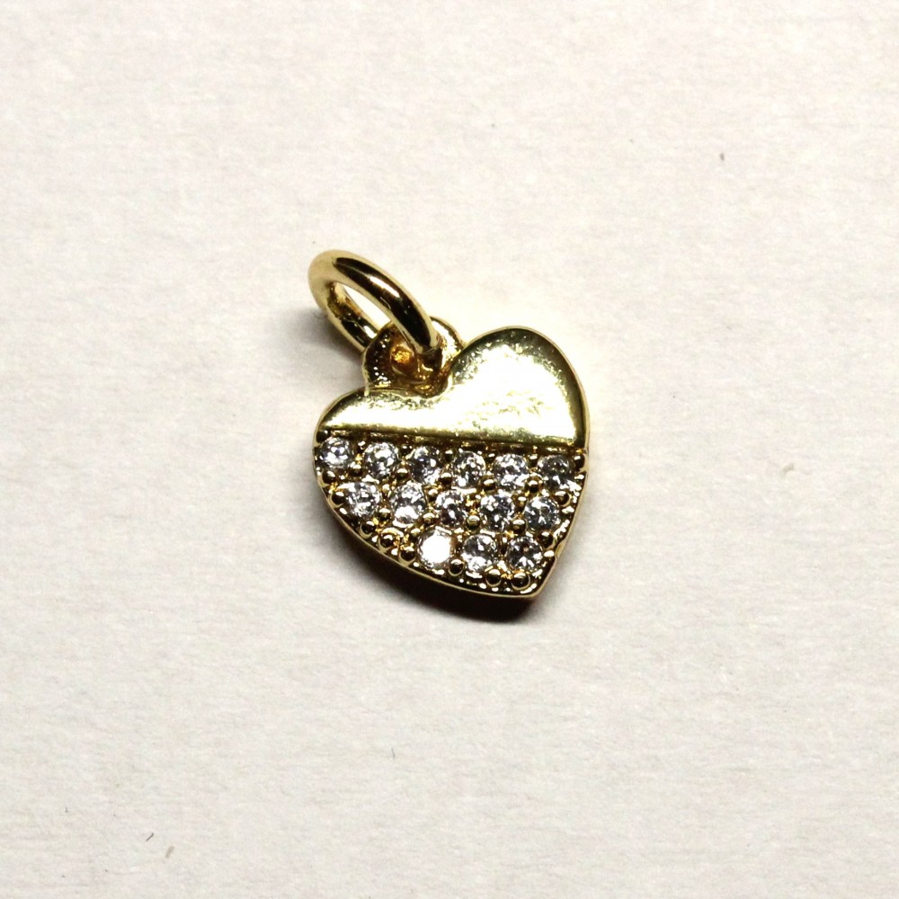 Pendant with zircons Lux 12x7mm 1pcs. (F12L3088)