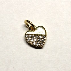 Pendant with zircons Lux 12x7mm 1pcs. (F12L3088)