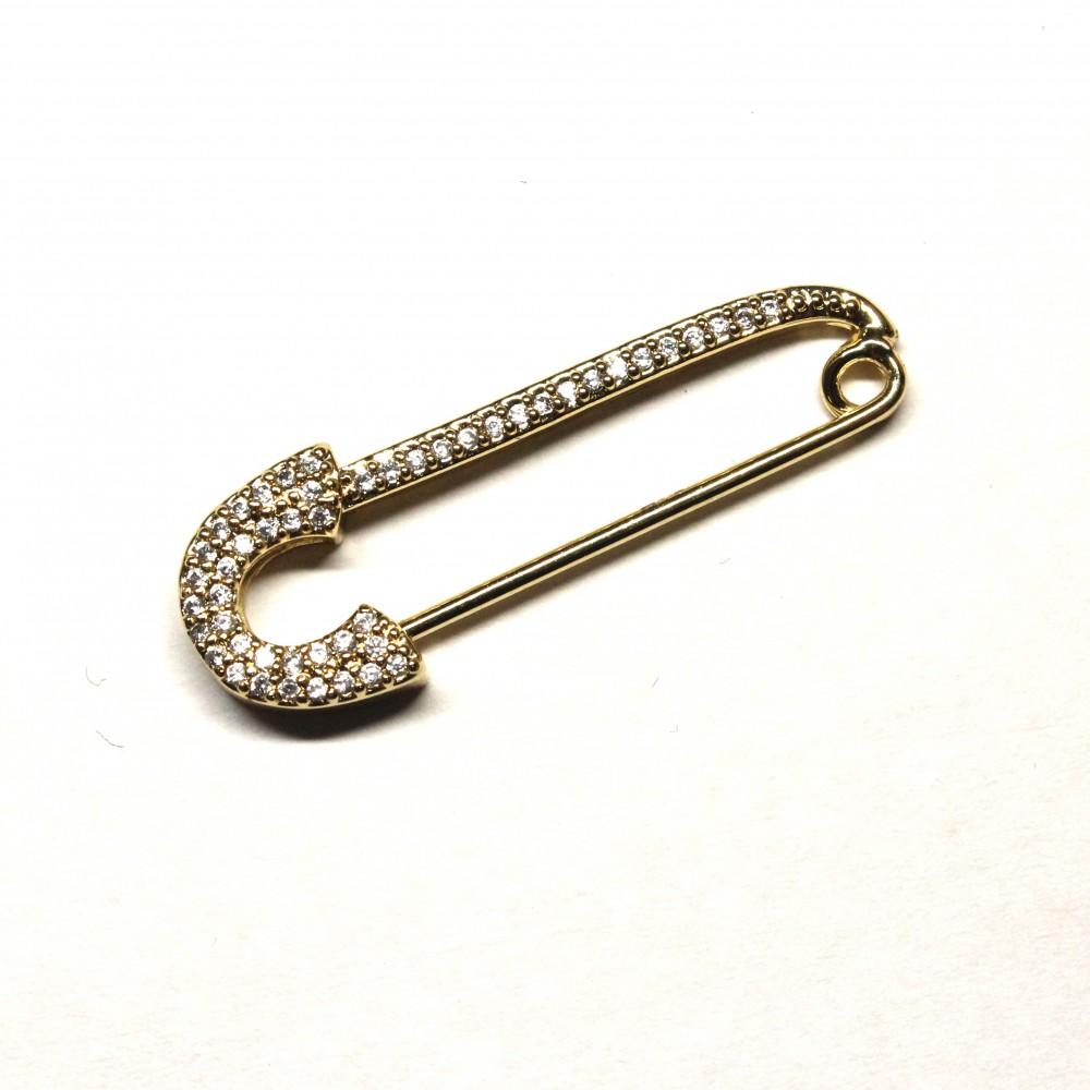 Pendant with zircons Lux 32x11mm 1pcs. (F12L3089) 